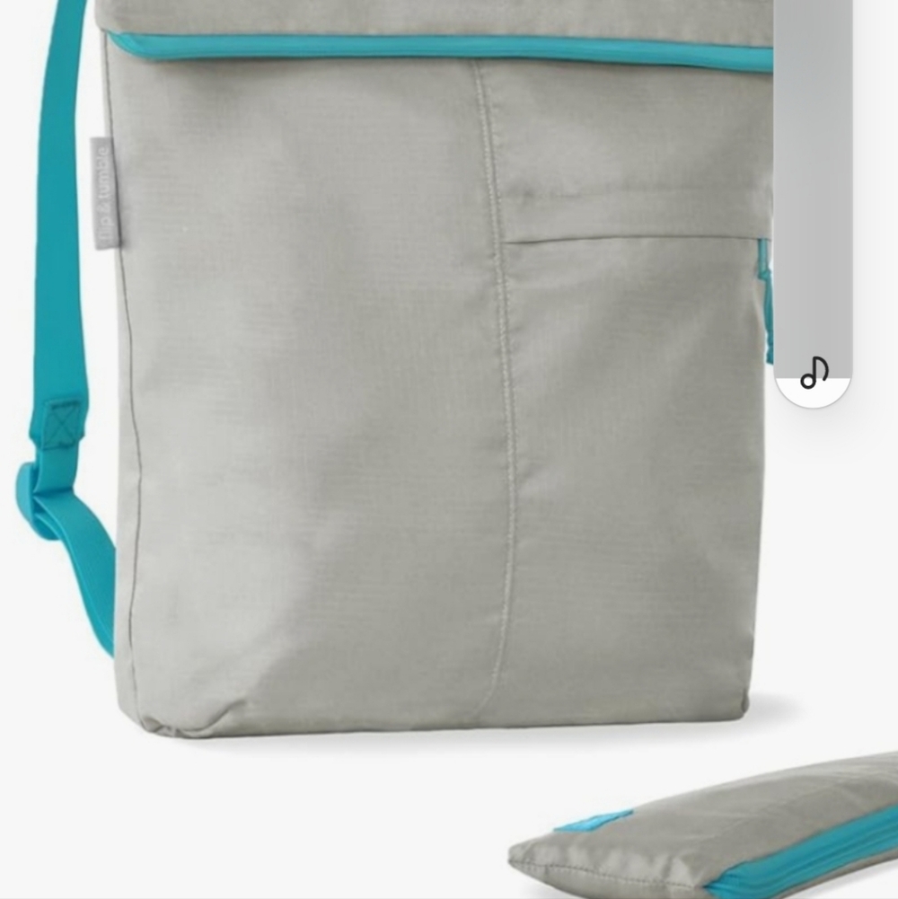 flip & tumble reusable folding backpack All Blue - Picture 5 of 5